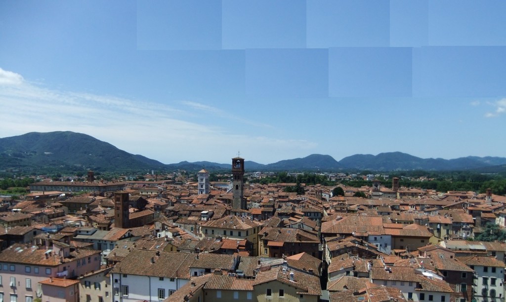Lucca seen from the top of the Guinigi Tower
