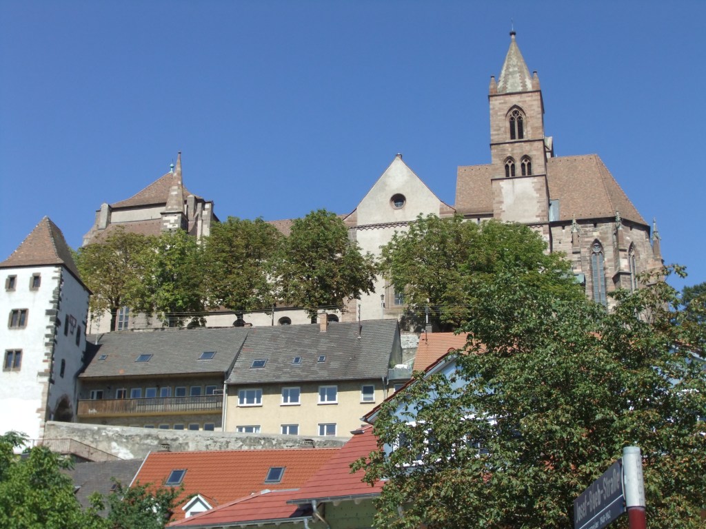 An image of St Stephens Ministry taken from the route to the river Rhine