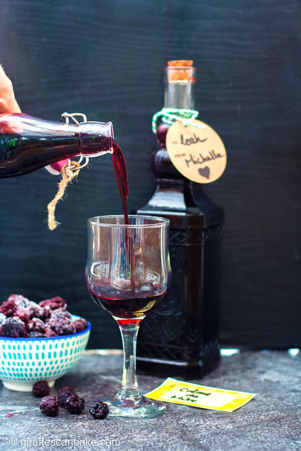 A Tipsy Giraffe Blackberry liqueur image and link to recipe